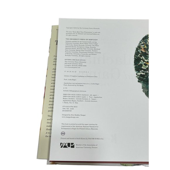 Appalachian Toy and Games Linda Hager Pack 2013 Regional Childrens Juveniles - Picture 3 of 3